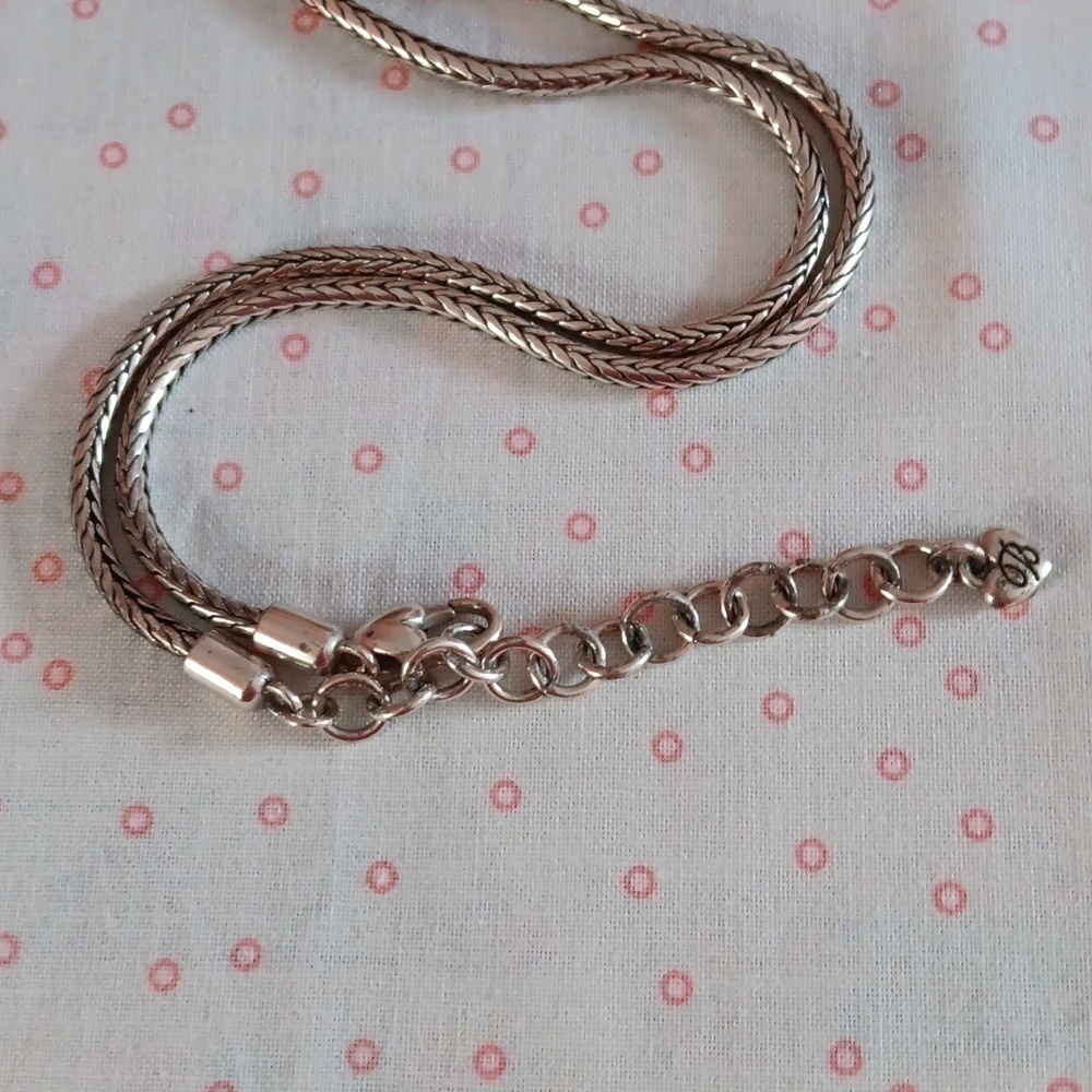 Brighton Amber and Silver Heart Wheat Chain Necklace - Picture 11 of 12